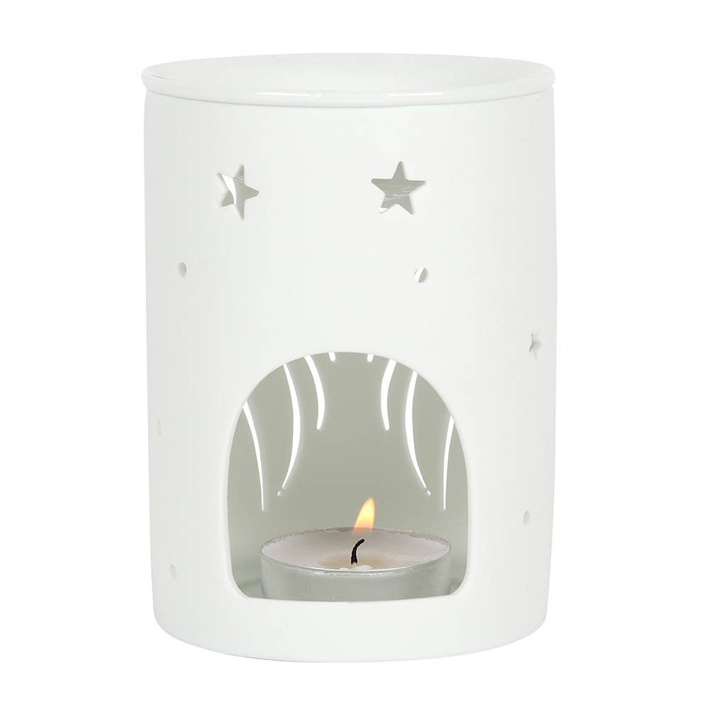 White Angel Wings Cut Out Oil Burner and Wax Warmer